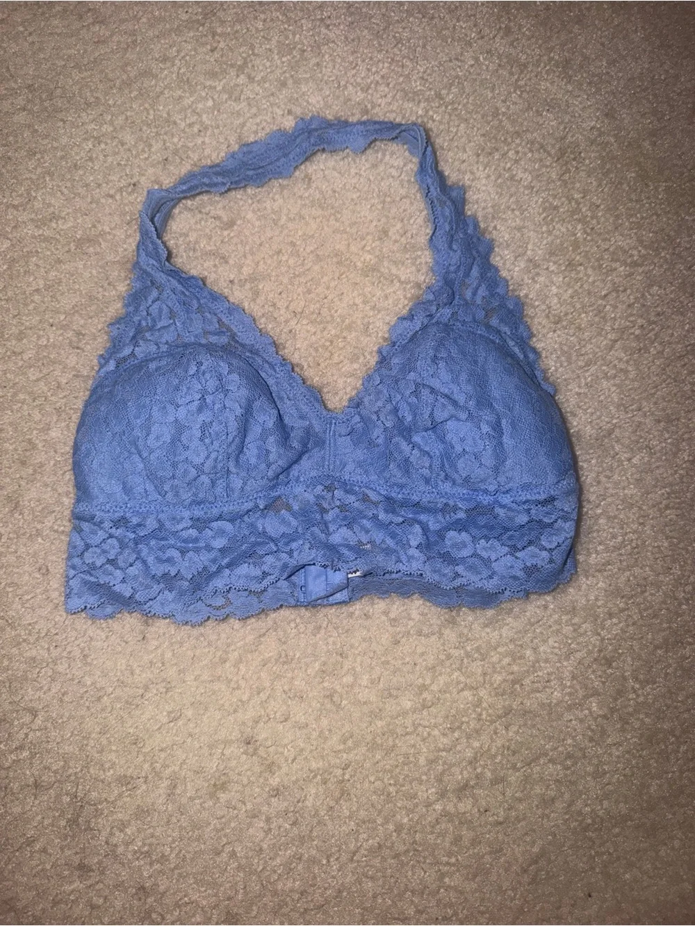 aerie Lace Halter Bralette in Periwinkle